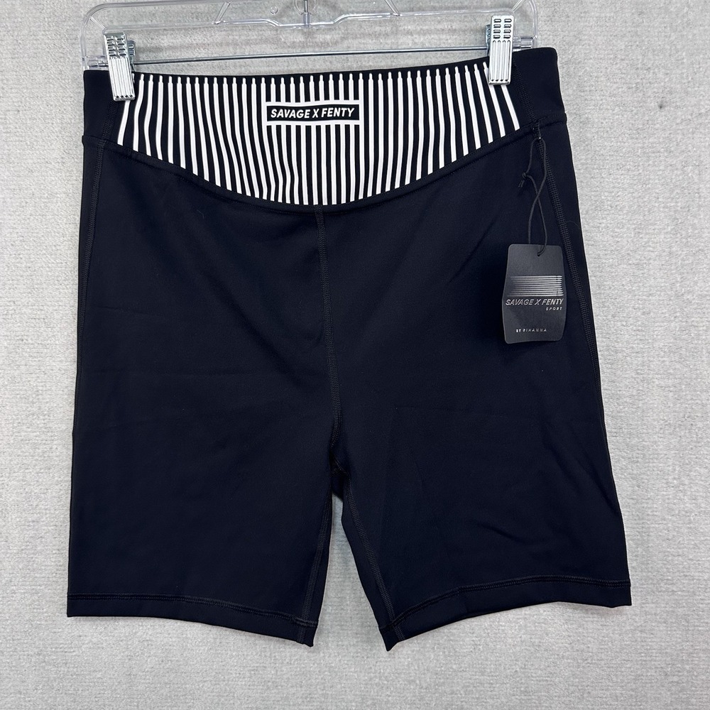 NWT Savage X Fenty Sport Women's XL(14-16) High Rise Biker Shorts Stretch